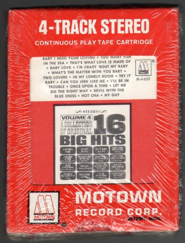 16 Big Hits - A Collection Of Original 16 Big Hits Vol 4 1965 MOTOWN Sealed A14 4-TRACK TAPE