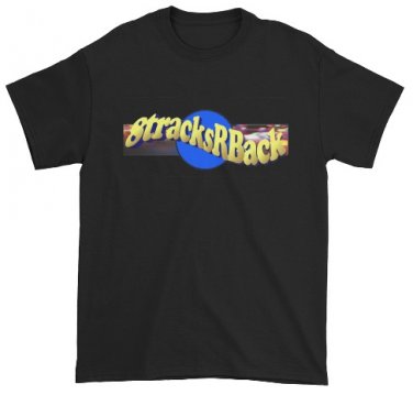 8tracksRBack 5X EXTRA LARGE BLACK Logo T-Shirt