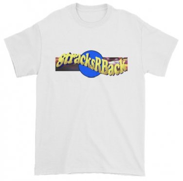 8tracksRBack 5X EXTRA LARGE WHITE Logo T-Shirt