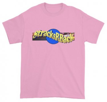 8tracksRBack LARGE LIGHT PINK Logo T-Shirt