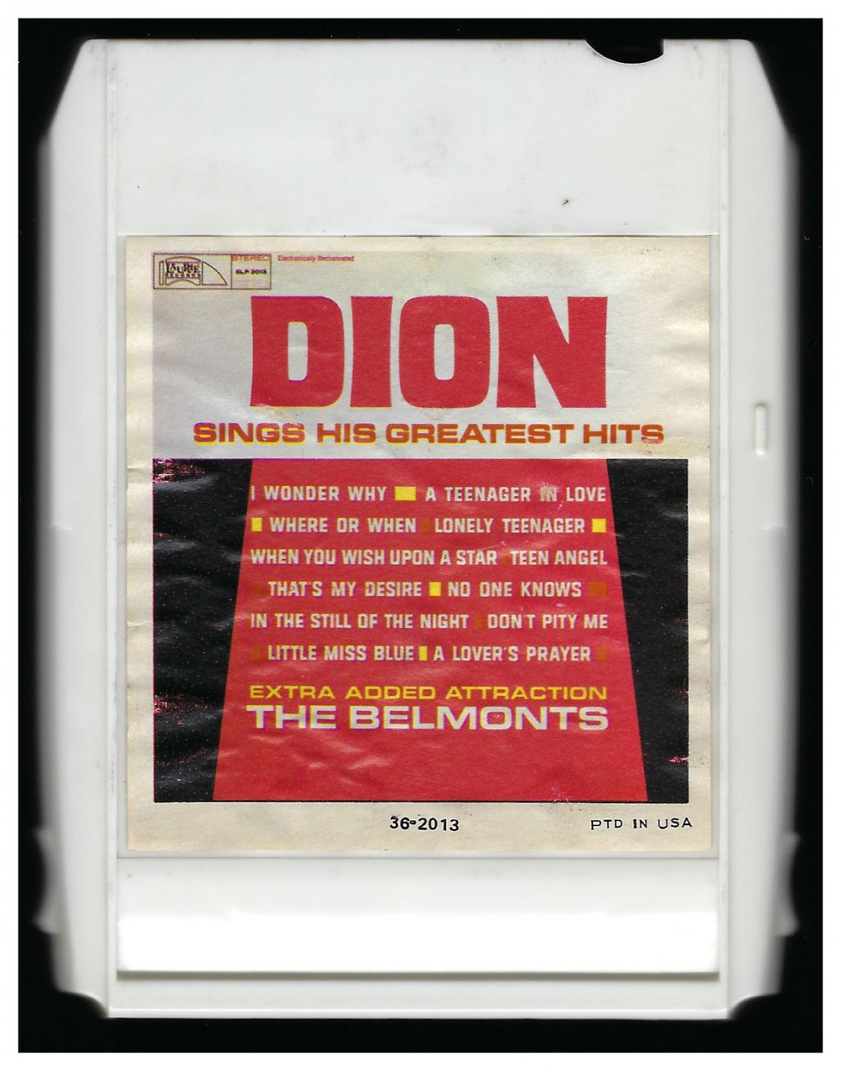 Dion and the Belmonts - Sings His Greatest Hits 1962 ITCC LAURIE A25 8-TRACK TAPE