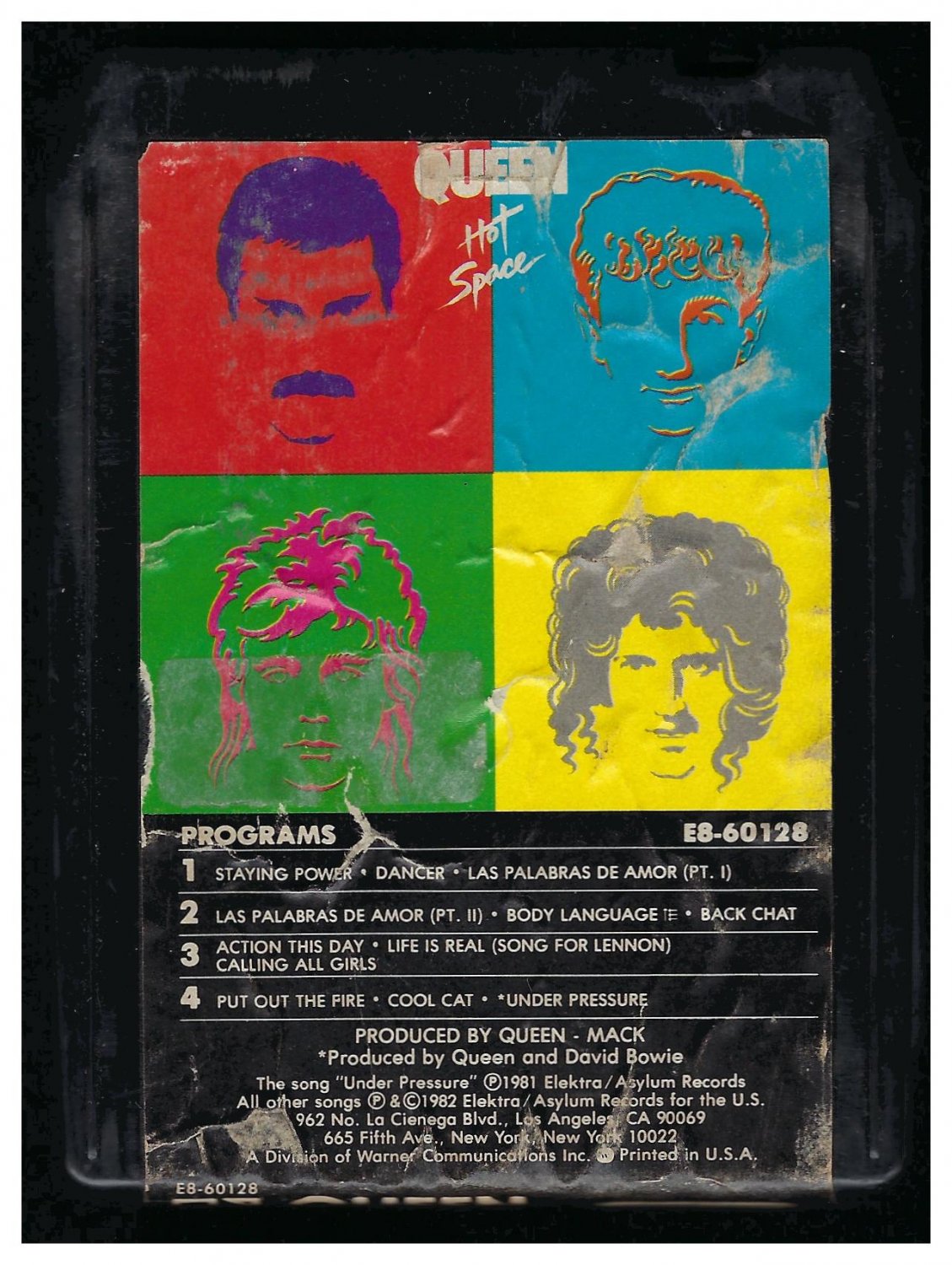 Queen Hot Space 19 Elektra 5 8 Track Tape