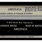 America - America 1972 Debut AMPEX WB AC2 8-TRACK TAPE