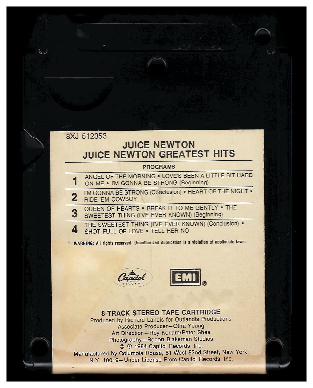 Juice Newton Juice Newton Greatest Hits And More 1984 CRC A18C 8