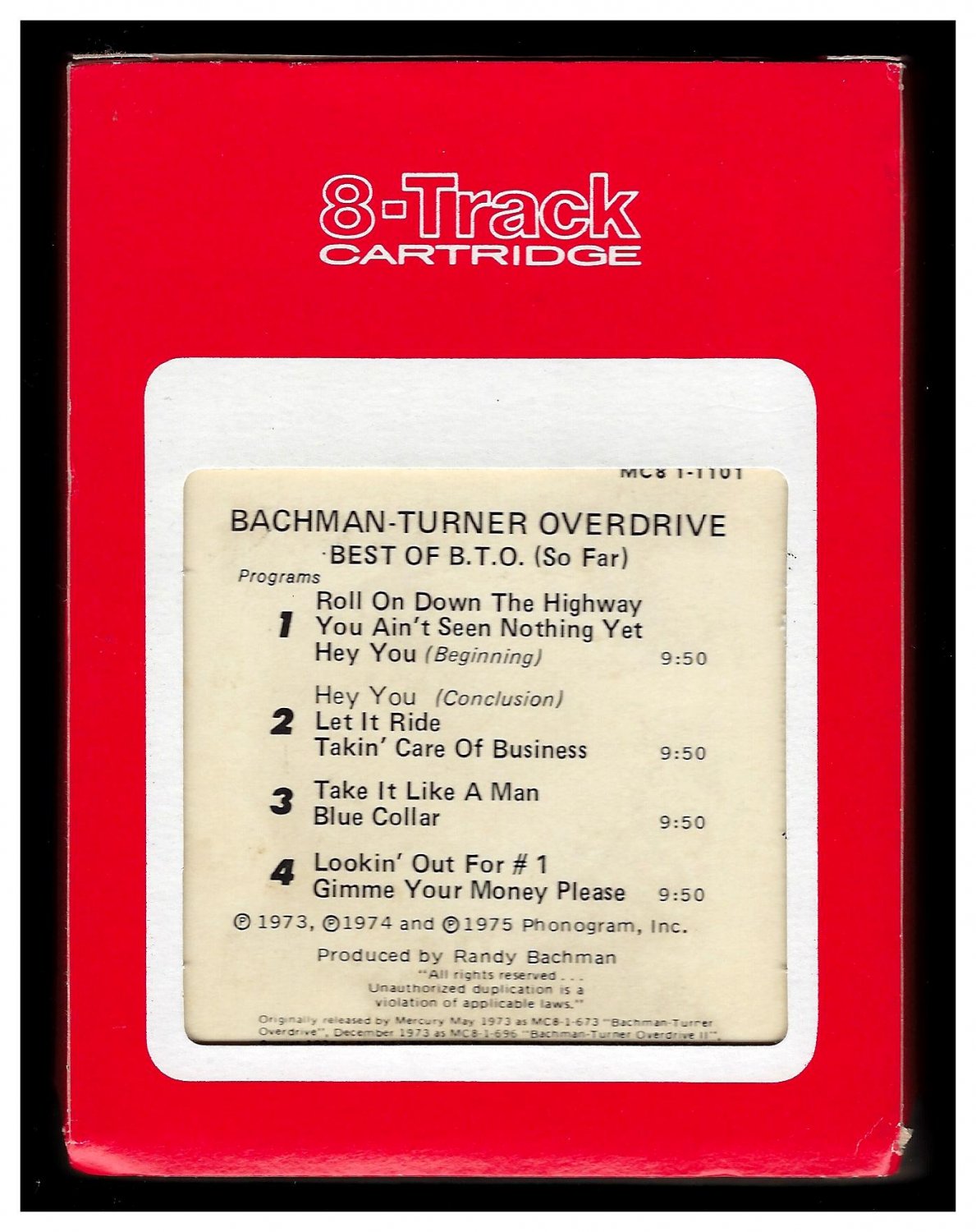 Bachman-Turner Overdrive - Best Of BTO (So Far) 1975 RCA MERCURY A13 8 ...