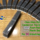 Restore Your Own - 30 Center Cut Clear Glass Style Top Soft Gray Foam Pads For 8-Track Tape