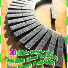 30 Center Cut Slick Flex-Thin Clear Top CHARCOAL GRAY Foam Pads 8-TRACK TAPE