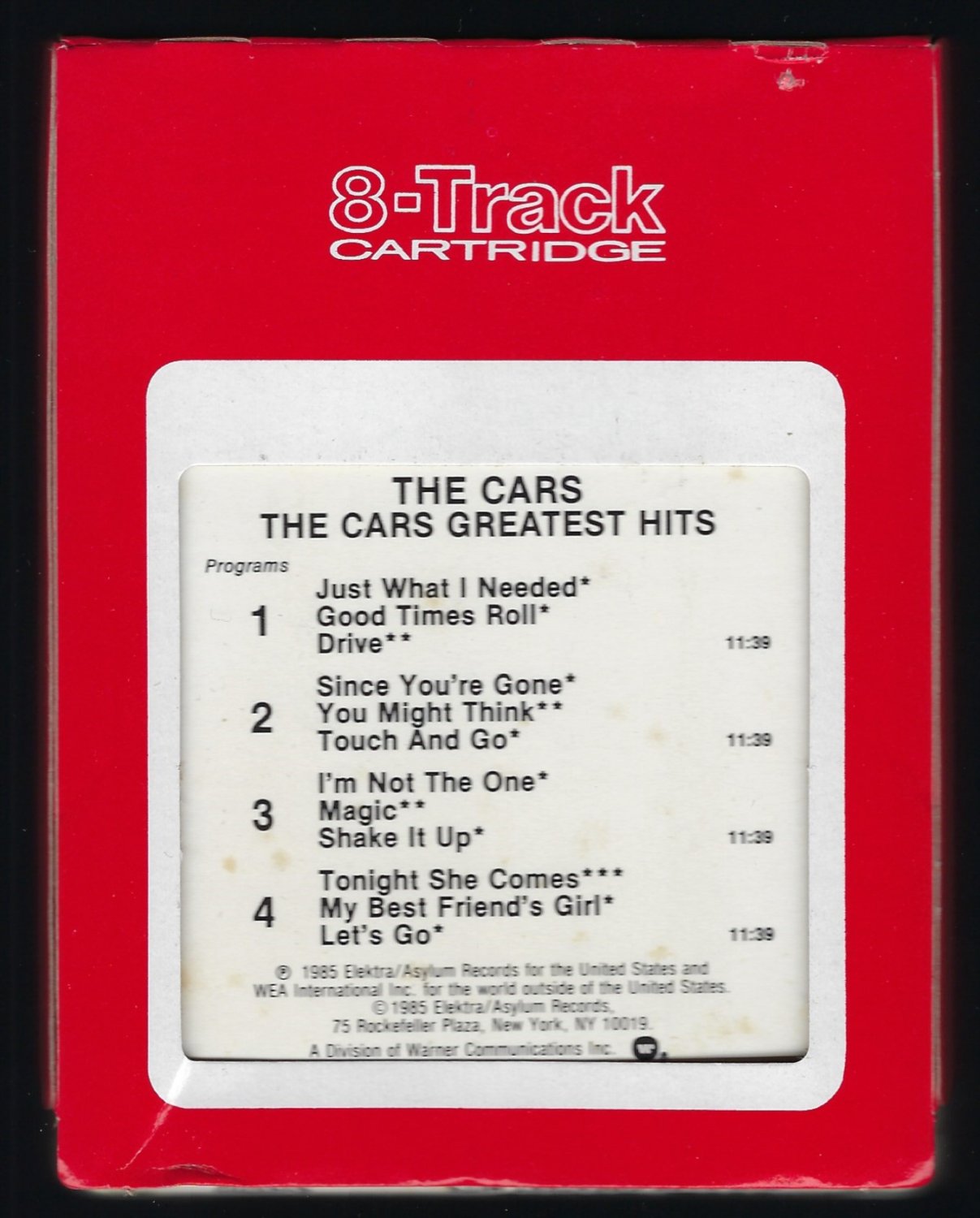 The Cars - The Cars Greatest Hits 1985 RCA ELEKTRA T9 8-TRACK TAPE