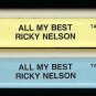 Ricky Nelson - All My Best VOL. I & II 1985 CRC SILVER EAGLE T10 8-TRACK TAPE