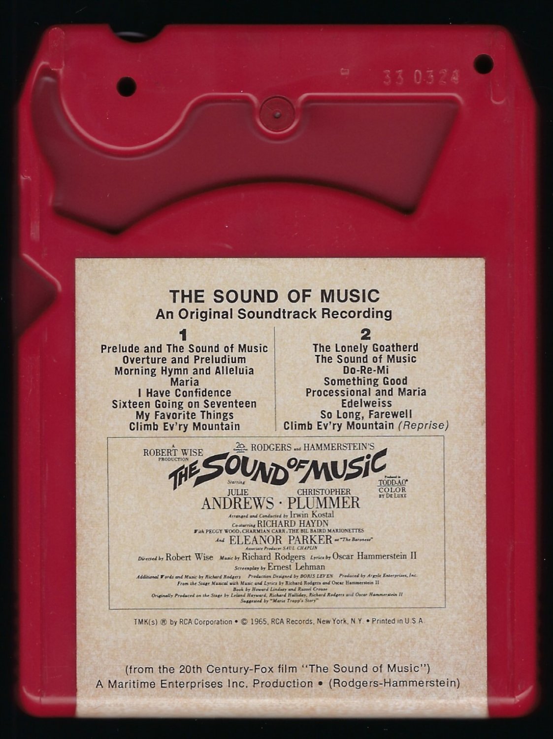 The Sound Of Music Original Soundtrack 1965 RCA Quadraphonic T9 8TRACK TAPE The Sound Of Music Original Soundtrack 1965 RCA Quadraphonic T9 8TRACK TAPE