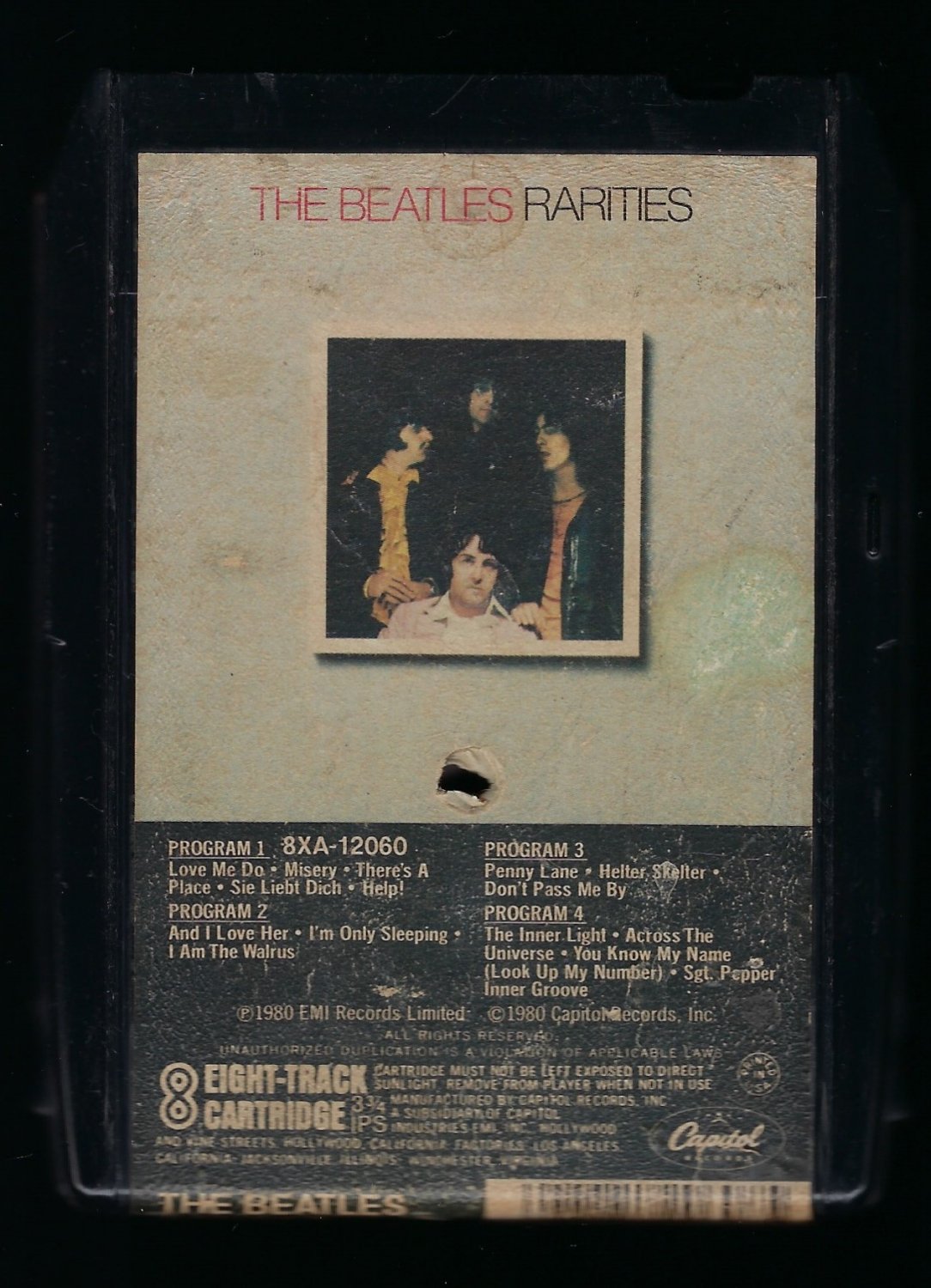 The Beatles - Rarities 1980 CAPITOL T11 8-TRACK TAPE