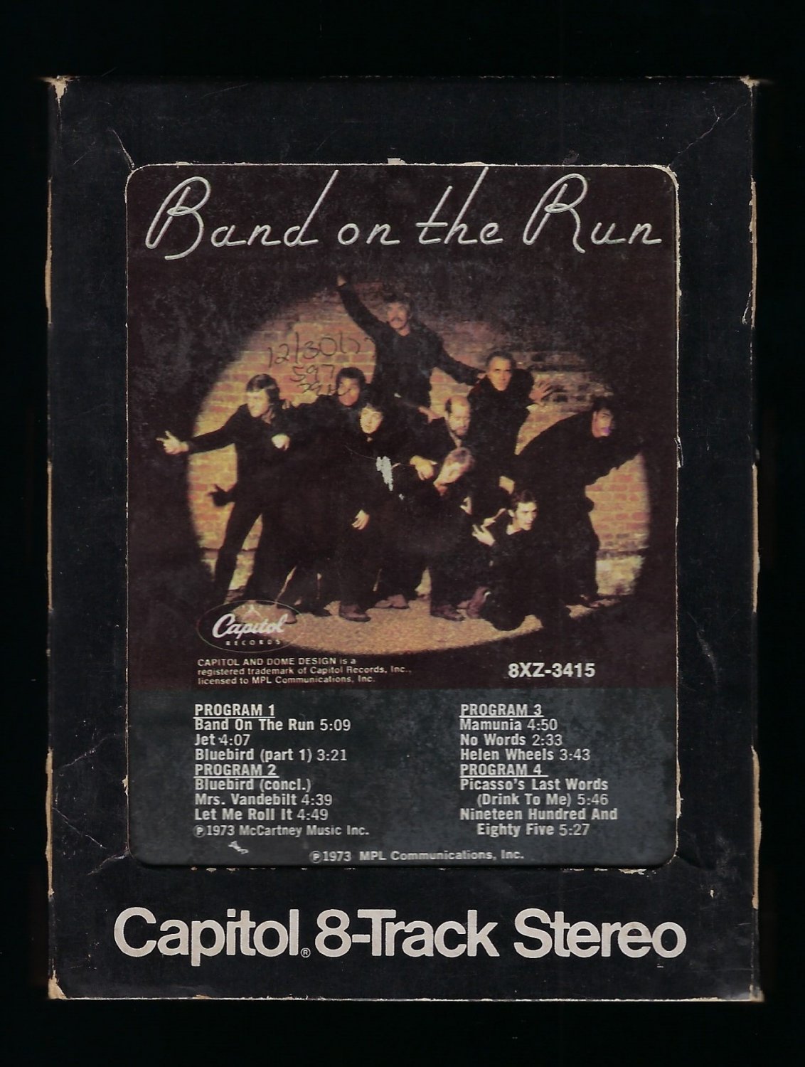 Paul McCartney & Wings - Band On The Run 1973 CAPITOL T11 8-TRACK TAPE