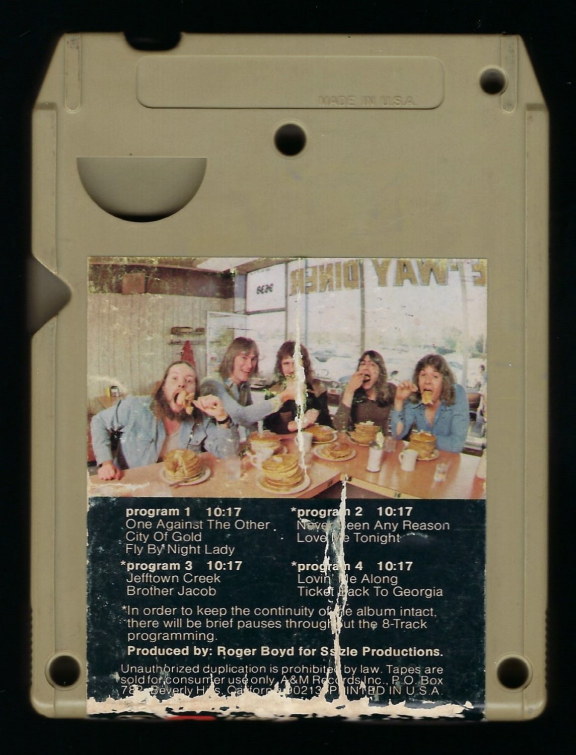 Head East Flat As A Pancake 1975 A&M T10 8TRACK TAPE