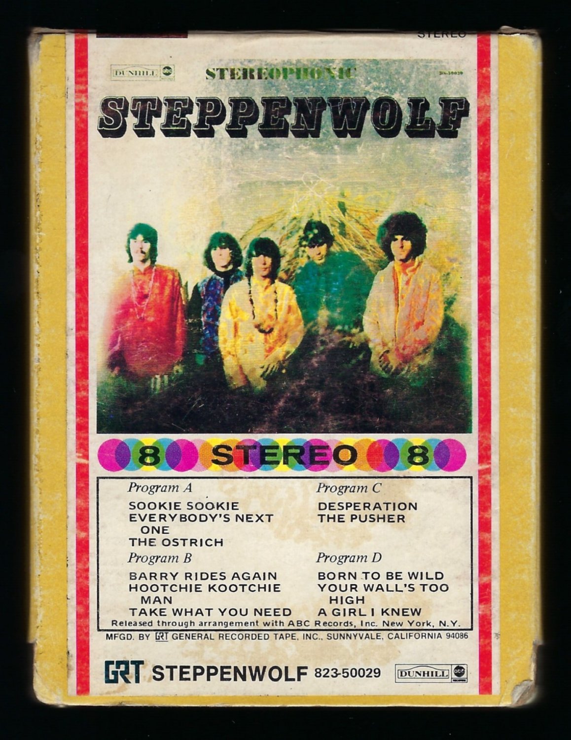 Steppenwolf - Steppenwolf 1968 Debut GRT DUNHILL T11 8-TRACK TAPE