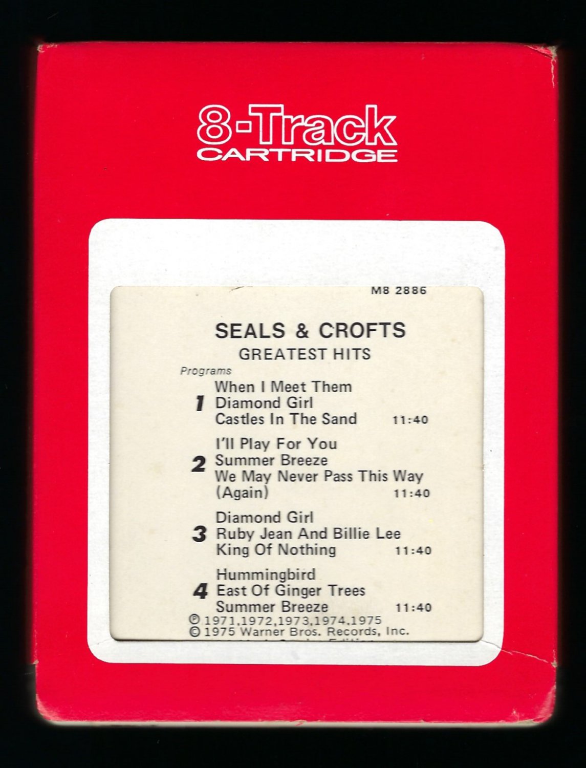 Seals & Crofts - Greatest Hits 1975 RCA WB T11 8-TRACK TAPE