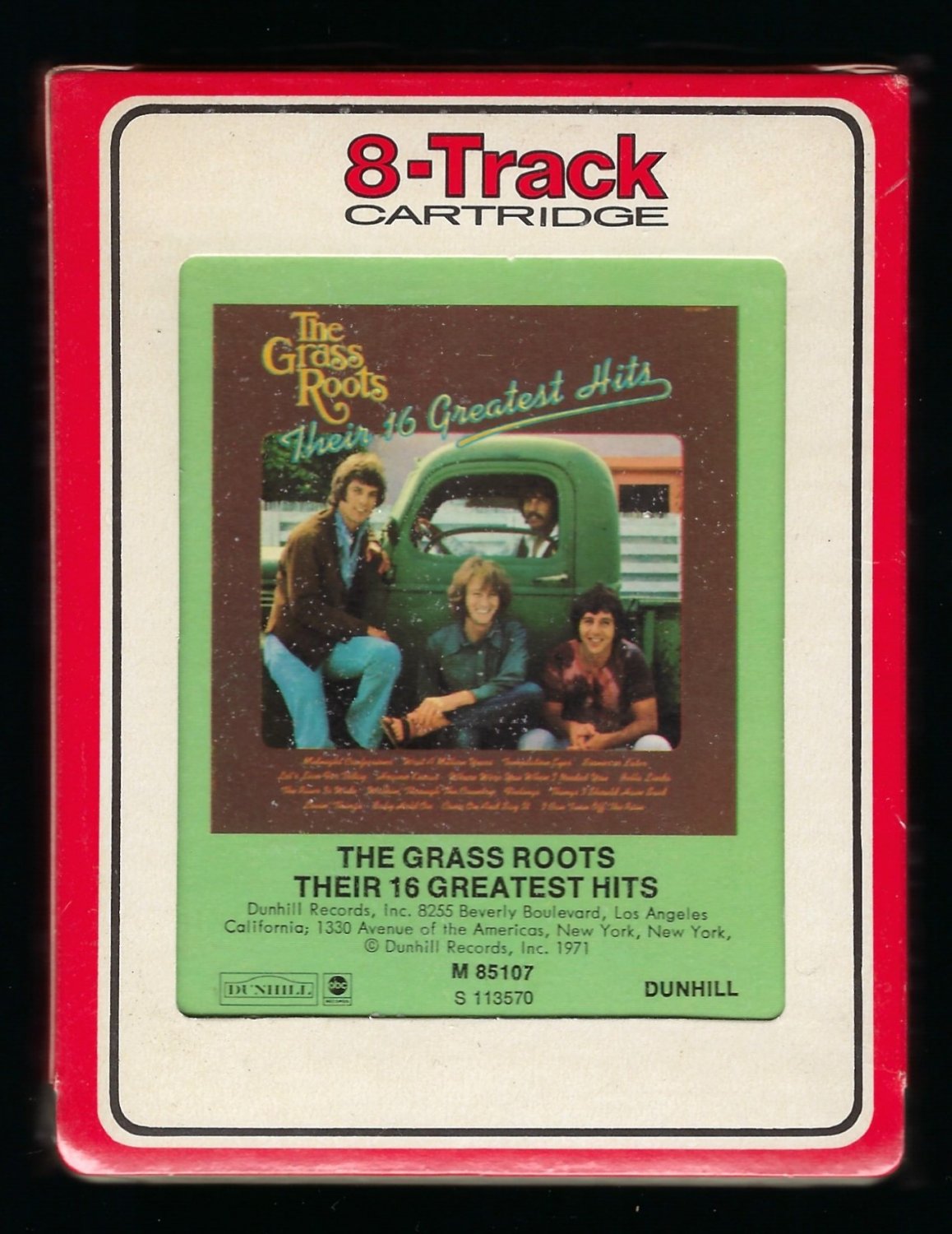 The Grass Roots Their 16 Greatest Hits 1971 Rca Dunhill Sealed T15 8 Track Tape 3333