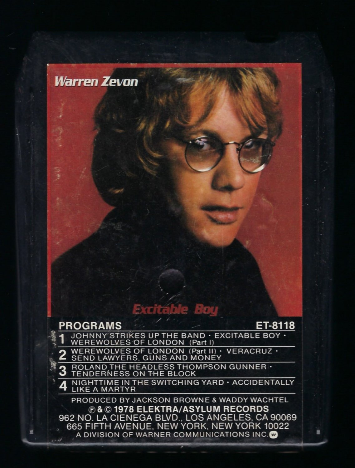 Warren Zevon - Excitable Boy 1978 ELEKTRA T15 8-TRACK TAPE