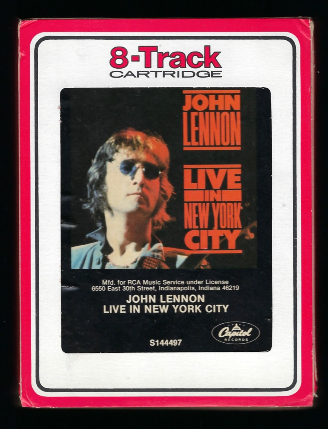 John Lennon - Live In New York City 1986 RCA CAPITOL T10 8-TRACK TAPE