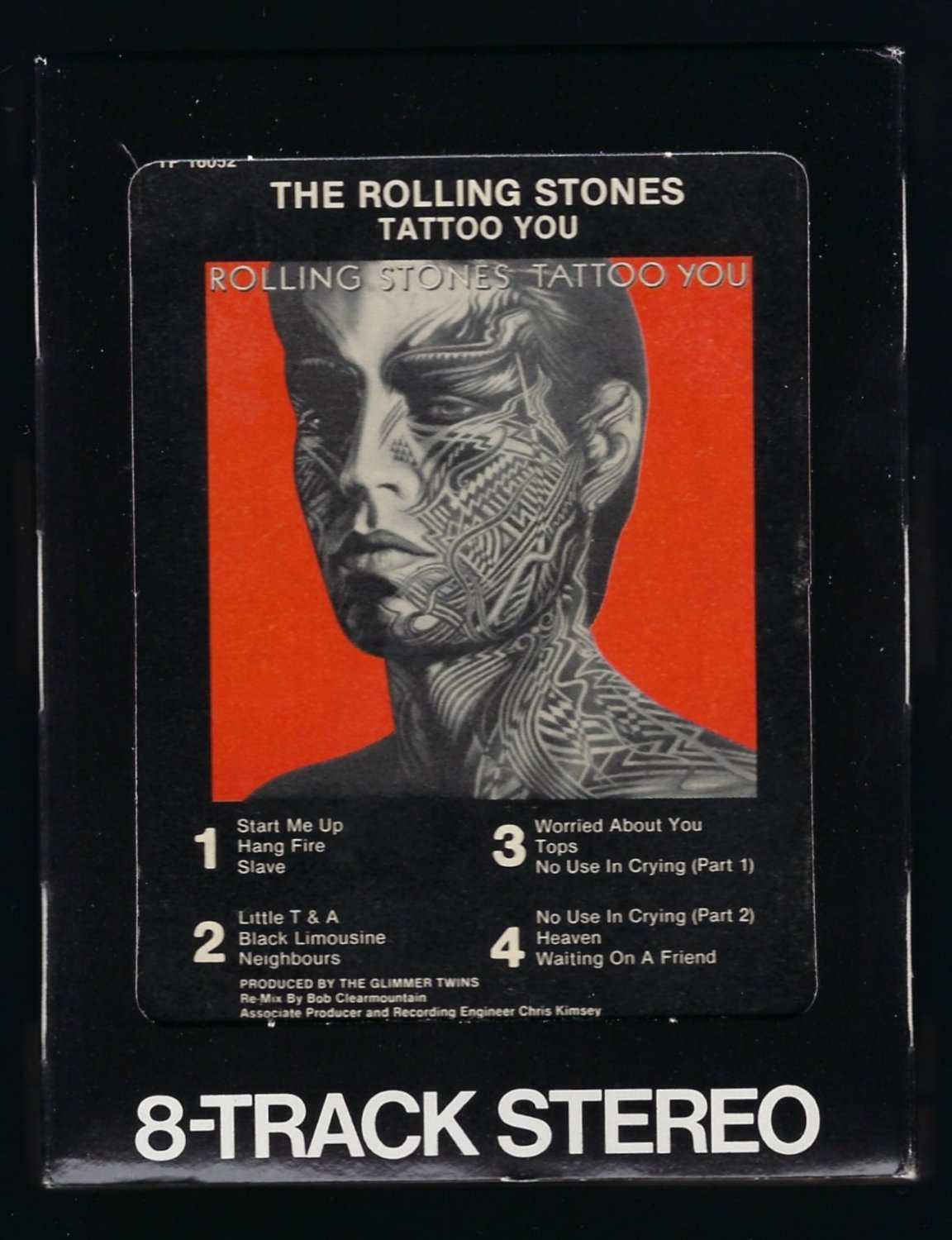 The Rolling Stones - Tattoo You 1981 WB RSR T15 8-TRACK TAPE