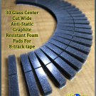 30 CC Glass Wide AS GR Gry Foam Pads Wht Base + 30 Brown Felt Pads 8-Track Tape