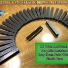 30 Wide AS GR Gry Foam Pads Wht Base + 30 Brown Felt Pads 8-Track Tape