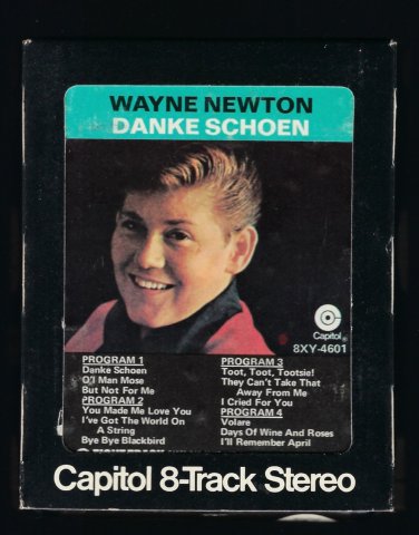 Wayne Newton - Danke Schoen 1963 CAPITOL Re-issue T17 8-TRACK TAPE