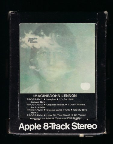 John Lennon - Imagine 1971 APPLE T19 8-TRACK TAPE