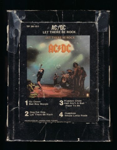 AC/DC - Let There Be Rock 1977 ATLANTIC T19 8-TRACK TAPE