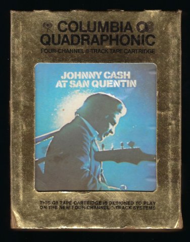 Johnny Cash - At San Quentin 1969 CBS QUADRAPHONIC T20 8-TRACK TAPE
