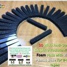 30 Wide AS GR Gry Foam Pads Wht Base + 30 Brown Felt Pads 8-Track Tape