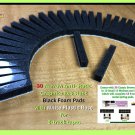 30 Narrow AS GR Gry Foam Pads Wht Base + 30 Brown Felt Pads 8-Track Tape