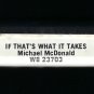 Michael McDonald - If That's What It Takes 1982 Debut CRC WB T21 8-TRACK TAPE