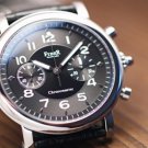 Fiber - Retro-chic Black Chronograph Hand Winder (FB8003-01-2)