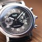 Fiber - Retro-chic Black Chronograph Hand Winder (FB8003-01-2)