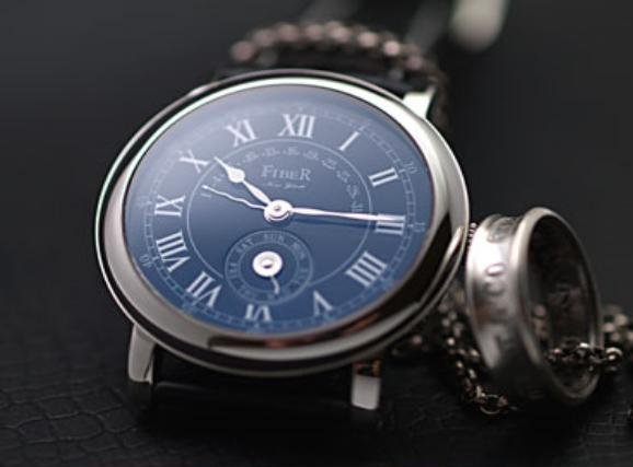 Fiber - Black Porcelain Roman Counter Jump Automatic (FB8002-61-2S)