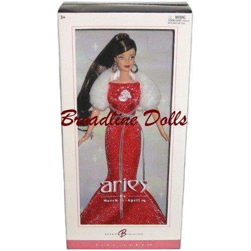 Aries Zodiac Barbie Pink Label collector doll NRFB