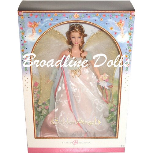 golden angel barbie pink label