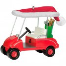 Hallmark 2017 Ho Ho Hole in One Golf Cart with Santa Hat Christmas Ornament Hallmark 2017 Ho Ho Hole in One Golf Cart with Santa Hat Christmas Ornament