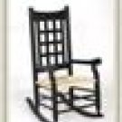Rocking Chair Hardwood Adult 1900 Lattice Back Rush Seat