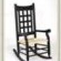 Rocking Chair Hardwood Adult 1900 Lattice Back Rush Seat