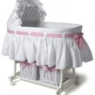 Pink Bassinet w/storage