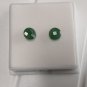 Australian Natural Genuine Chrome Chalcedony 1.25ctw 6mm Round Checkerboard Cut Set Of 2
