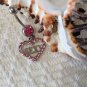 Hot Hot   SEXY Pink Austrian Crystal Heart Belly Charm ~ New