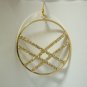 Perfect Circle Design Earrings With Swarovski Crystal -- Gold Tone