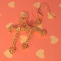 Golden Cross Earrings With Swarovski Crystal