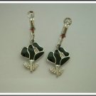E30 Trendy Black Rose With Czech Rhinestone