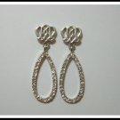 E28 Rose Drop Earrings With Czech Rhinestone
