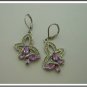 E29 Twin Butterfly Earrings With Czech Rhinestone