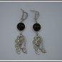 E44 Angel Wing Earrings With Rhinestone