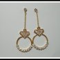 E48 Dazzling Circle Earrings With Rhinestone